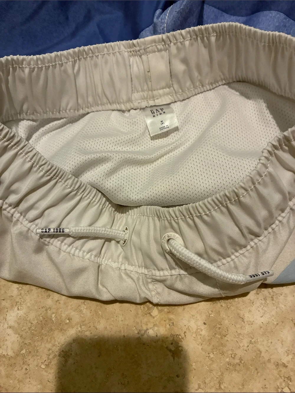 GAP Boys Blue Gradient Stripe Swim Trunks